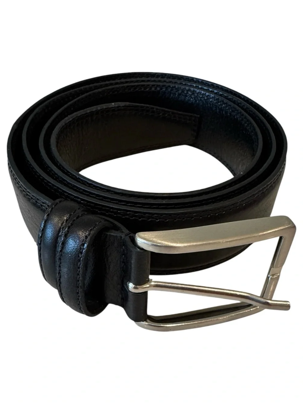 NEW NWOT Italian Leather Black Belt L Waist 40 42